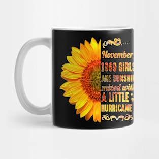 November Girls 1969 Shirt 50th Birthday Sunflower Mug